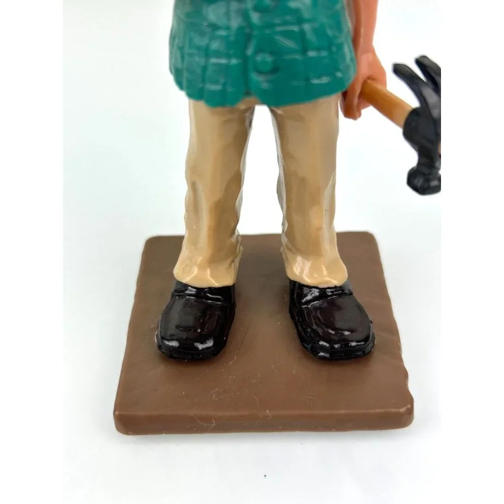 Wilton Old Man Hammer Big Thumb Cake Topper Plastic 1980 Figure Hong Kong VTG